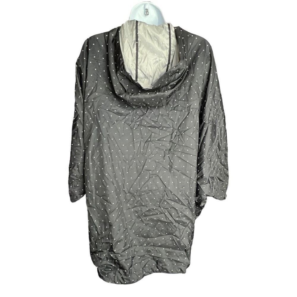Columbia Women's Medium Black Polka Dot Packable Lightweight Hooded Jacket - Picture 2 of 8